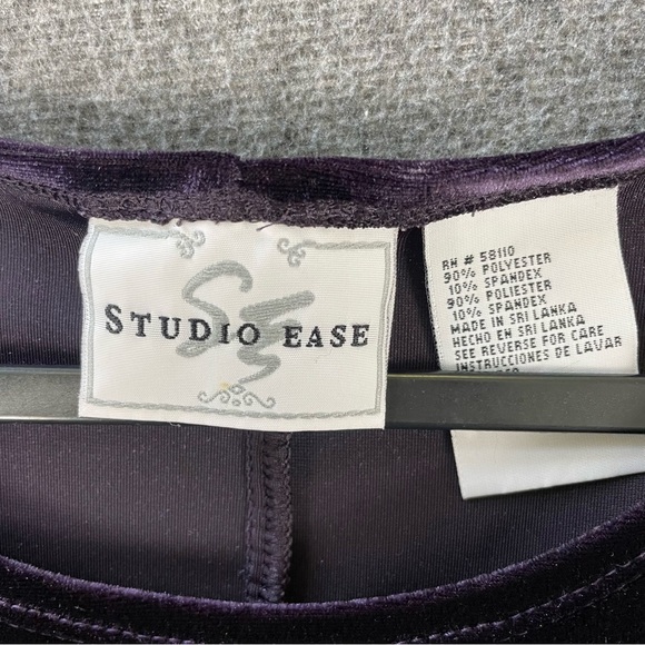 VTG Velvet Evening Dress Midi Gothic Dark Romantic Moody Vamp Witchy 8 Purple - Picture 7 of 8